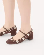 Valentino Nellcôte Mary-Jane Pumps In Crust Leather 30Mm - Image 7